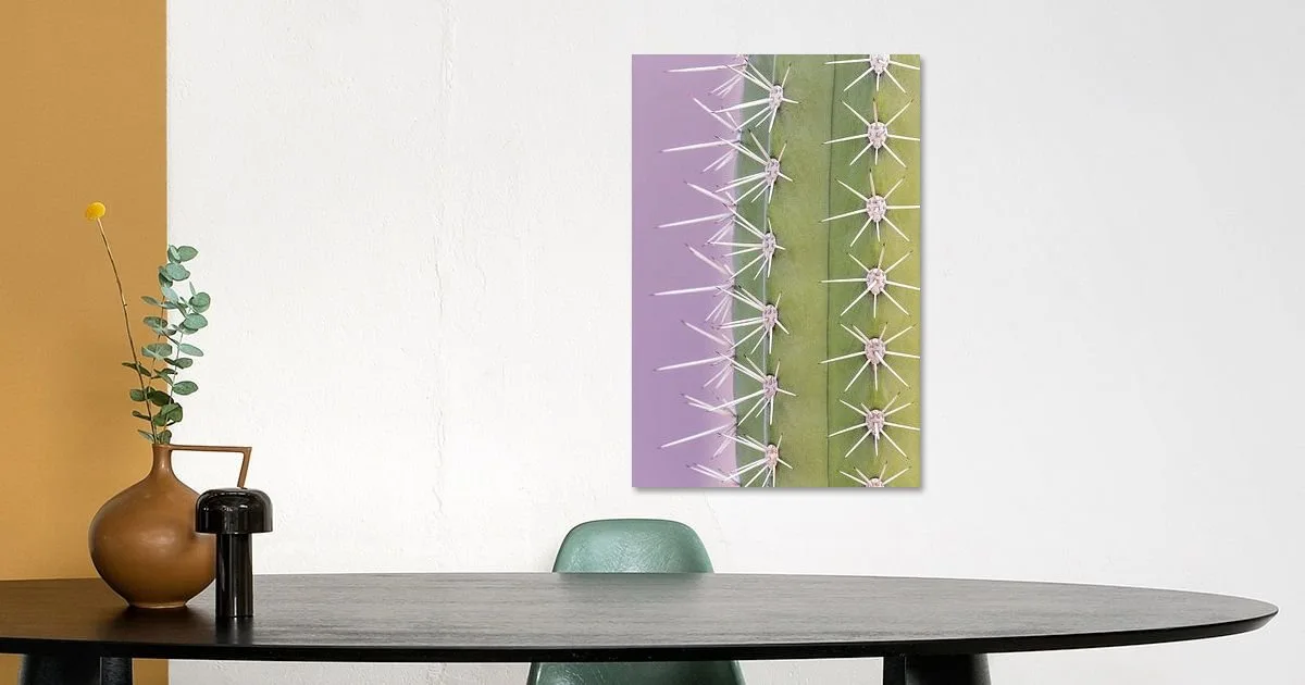 Buy this Trendy cactus - touch of violet print.